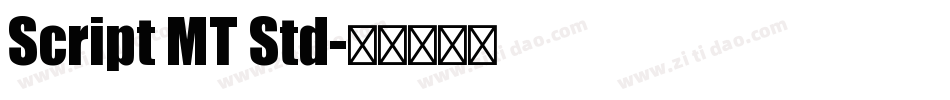 Script MT Std字体转换